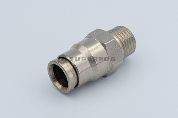 ข้อต่อปั๊มออกสาย เกลียวนอก ¼